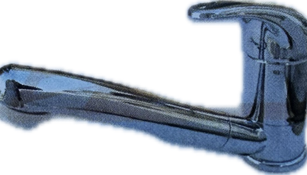 Torneira Mista Plástica Cromada com Manípulo Branco