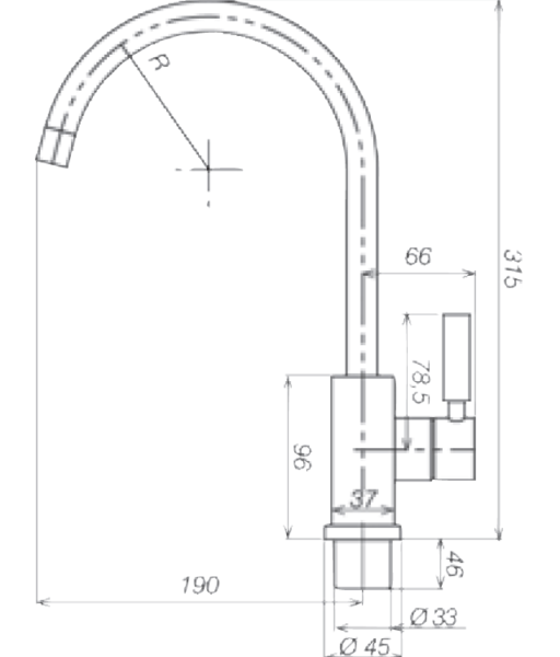 Torneira Rebatível Barwig 3 bar